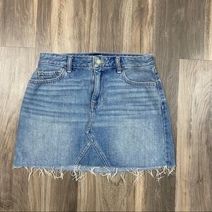 hollister light wash denim skirt